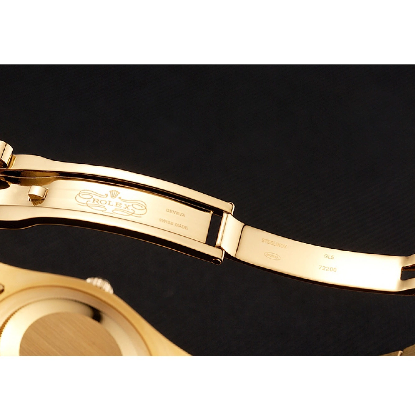 Aaa replica watch Champagne Rolex Gold Dial Day-Date Bezel Diamond Bracelet Swiss 1454099 0623